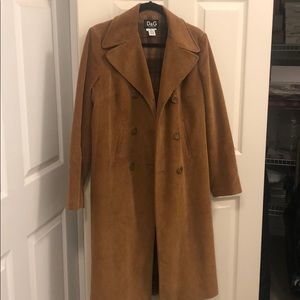 D&G camel courdoroy trench coat